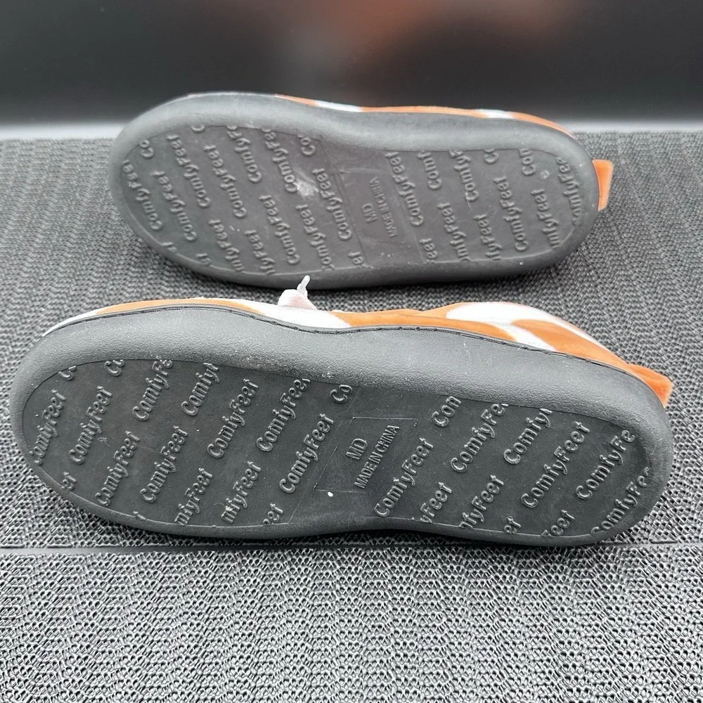 Comfy Feet Tennessee Volunteers Plush Slippers Orange UT Logo Adult Medium